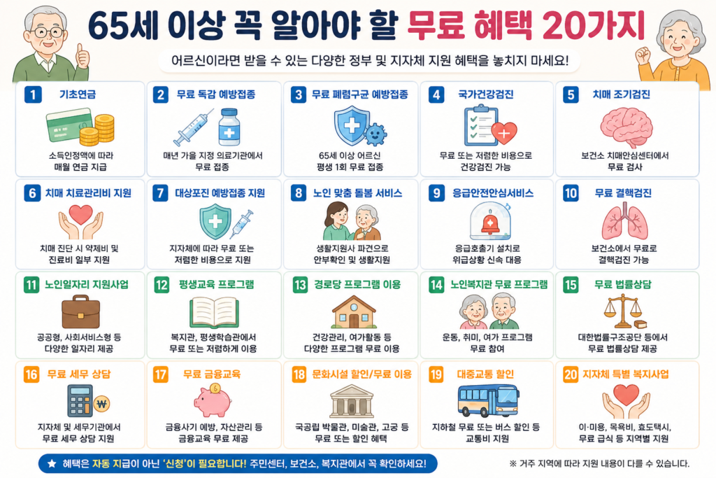 65세 이상 무료혜택