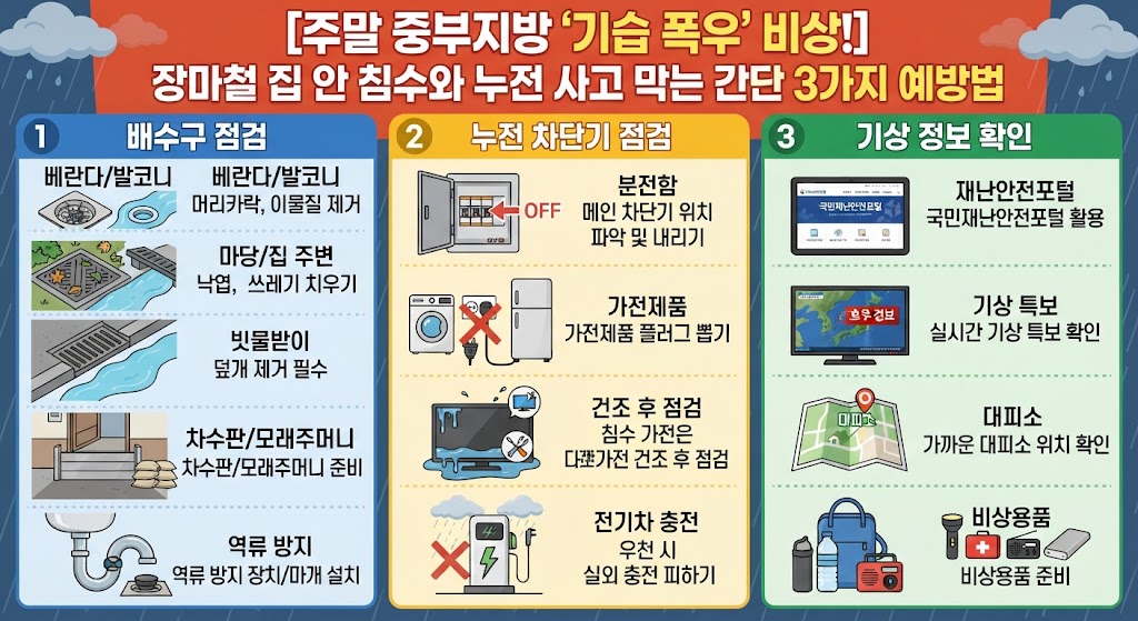 장마철 집안침수 누전사고 예방