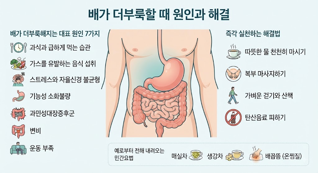 배가 더부룩할때